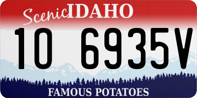ID license plate 1O6935V