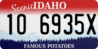 ID license plate 1O6935X