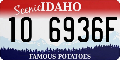 ID license plate 1O6936F