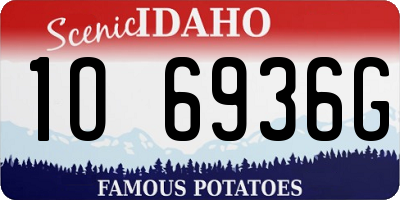 ID license plate 1O6936G