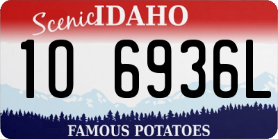 ID license plate 1O6936L