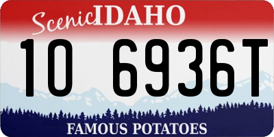 ID license plate 1O6936T