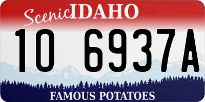 ID license plate 1O6937A