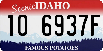 ID license plate 1O6937F