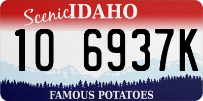 ID license plate 1O6937K