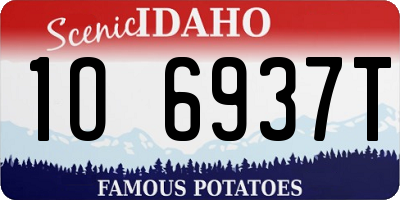 ID license plate 1O6937T