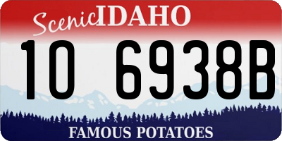 ID license plate 1O6938B