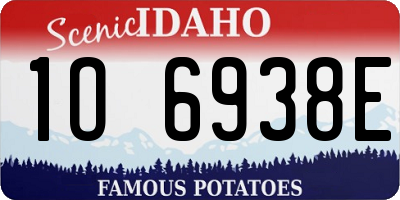 ID license plate 1O6938E