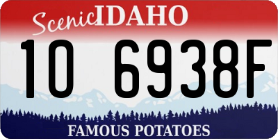 ID license plate 1O6938F