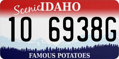 ID license plate 1O6938G