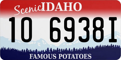 ID license plate 1O6938I
