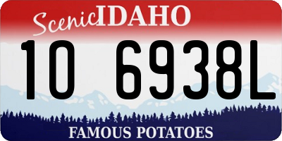 ID license plate 1O6938L