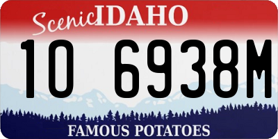 ID license plate 1O6938M