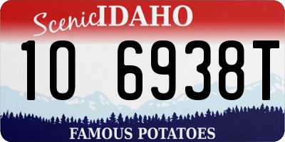 ID license plate 1O6938T