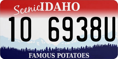 ID license plate 1O6938U
