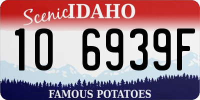 ID license plate 1O6939F
