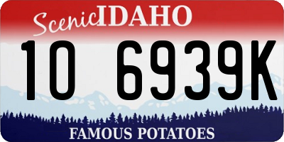 ID license plate 1O6939K