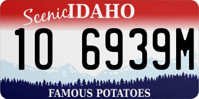 ID license plate 1O6939M