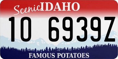 ID license plate 1O6939Z