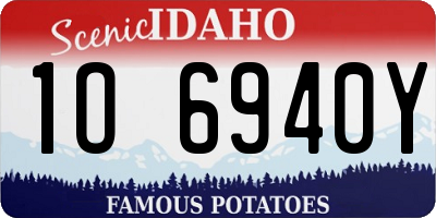 ID license plate 1O6940Y