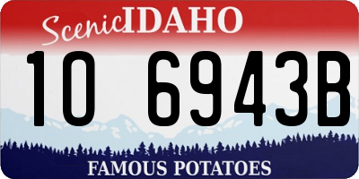 ID license plate 1O6943B