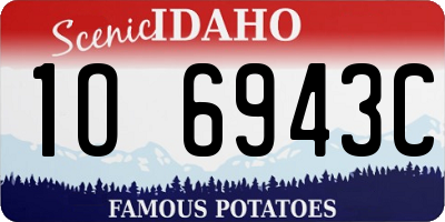 ID license plate 1O6943C