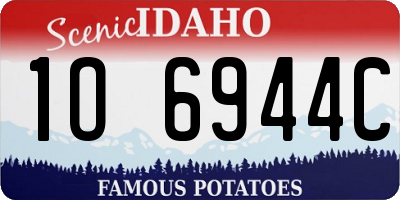 ID license plate 1O6944C