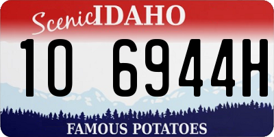ID license plate 1O6944H