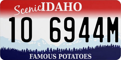 ID license plate 1O6944M