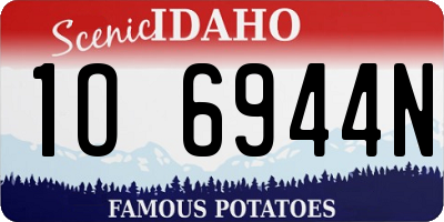 ID license plate 1O6944N