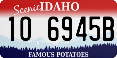 ID license plate 1O6945B