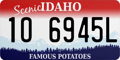ID license plate 1O6945L