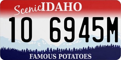 ID license plate 1O6945M