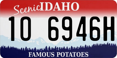 ID license plate 1O6946H
