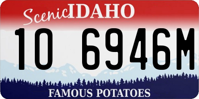ID license plate 1O6946M