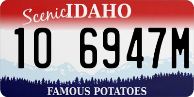 ID license plate 1O6947M