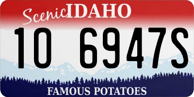 ID license plate 1O6947S