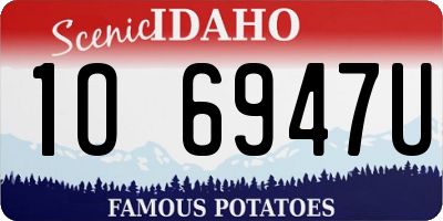 ID license plate 1O6947U