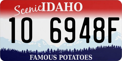 ID license plate 1O6948F