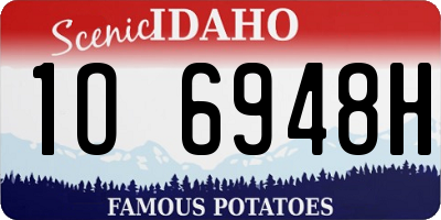 ID license plate 1O6948H