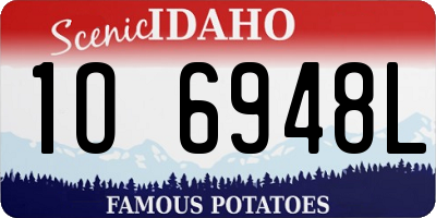 ID license plate 1O6948L