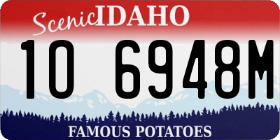 ID license plate 1O6948M