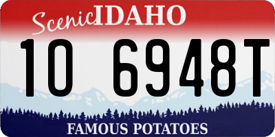 ID license plate 1O6948T