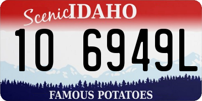 ID license plate 1O6949L