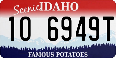 ID license plate 1O6949T