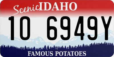 ID license plate 1O6949Y