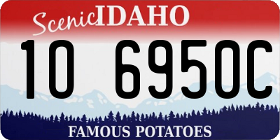 ID license plate 1O6950C