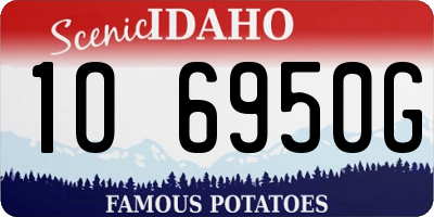 ID license plate 1O6950G