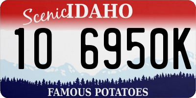 ID license plate 1O6950K