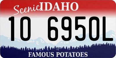 ID license plate 1O6950L